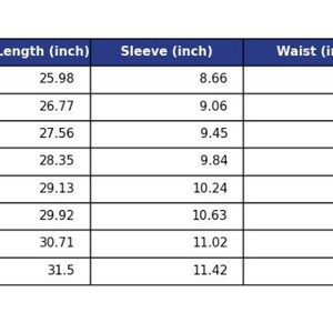 May include: A detailed size chart for clothing, featuring measurements in inches. The chart includes sizes S through 5XL, with corresponding chest, clothes length, sleeve, waist, pants length, and hip measurements. The table is against a white background.