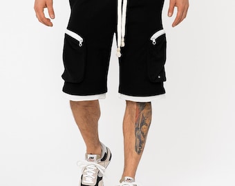 Men's Cotton Cargo Shorts: Urban Streetwear Gym Shorts