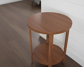 DIY Wooden Simple Round Modern Table Build Plan – Step-by-Step PDF with Tools & Cutting List