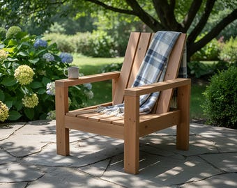 DIY Modern Chair Build plan: Patio Woodworking Plan(PDF Download)
