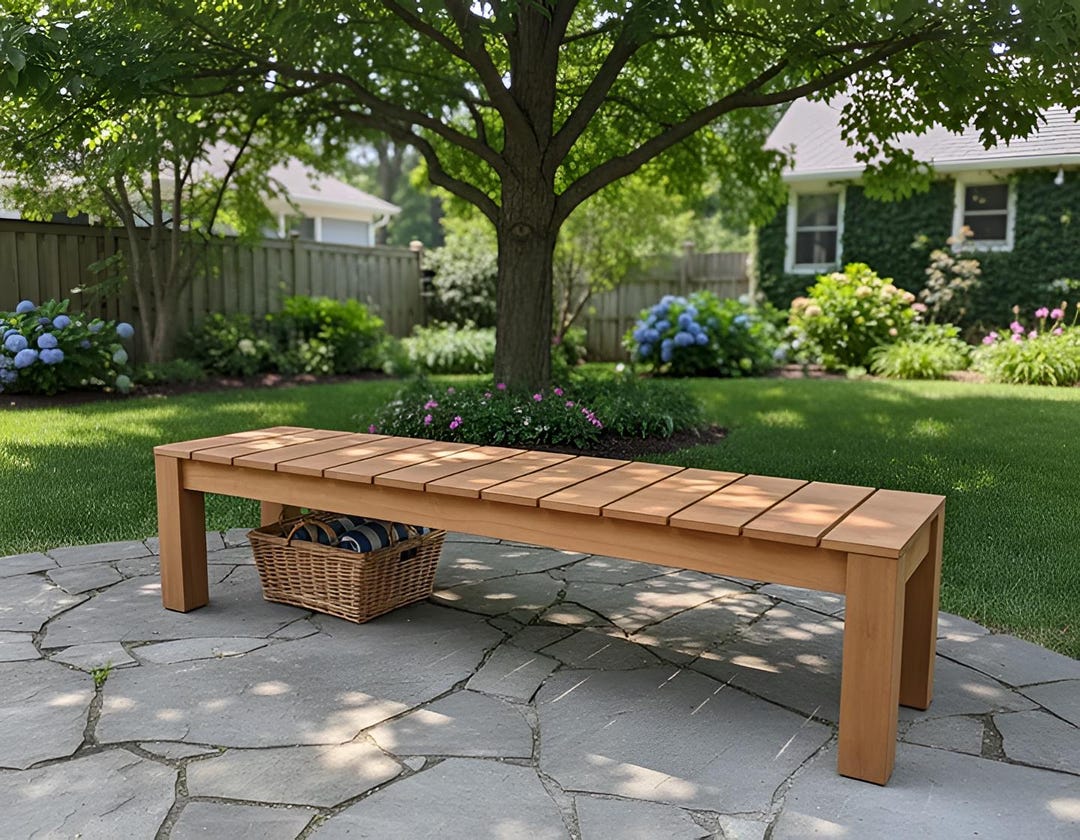 DIY Outdoor Bench Seating Build Plan: Patio Woodworking Plan(pdf File ...