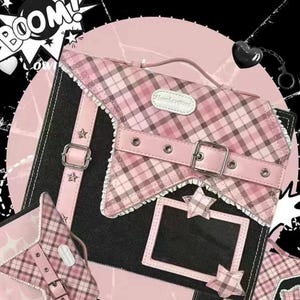 Carpeta de tela A5 Y2K de 6 anillas, cuadrícula, álbum de colección de tarjetas fotográficas/almacenamiento para tarjetas fotográficas de K-pop, tarjetas de juegos, mezclilla, genialidad