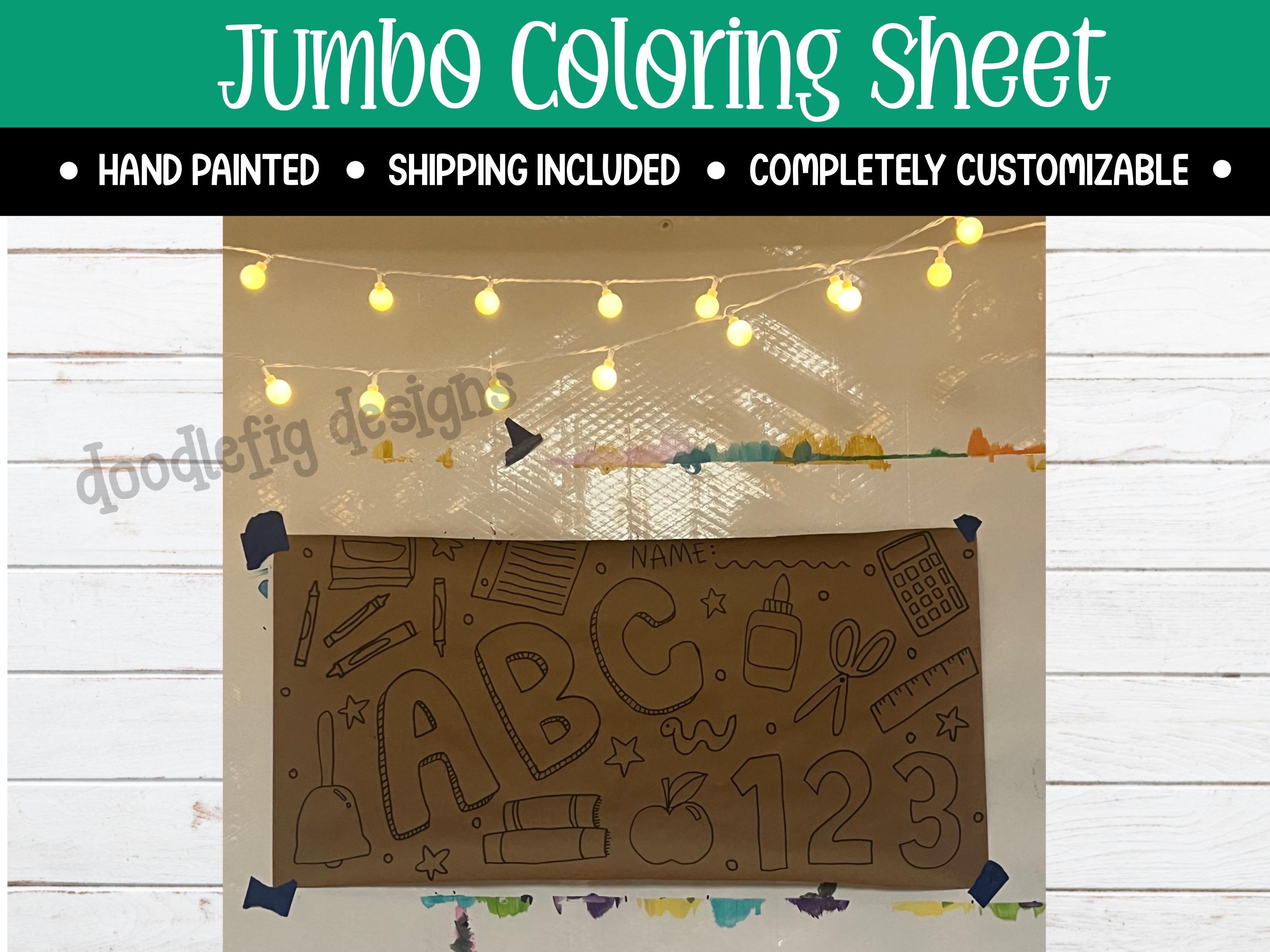 Welcome Back Coloring Sheet - School - Hand Painted Banner - Back to ...