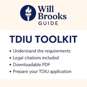 Kit de Ferramentas TDIU – Guia de Solicitação de Seguro-Desemprego do Departamento de Assuntos de Veteranos | Receba 100% de Compensação | Guia Will Brooks™
