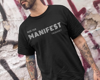 Camiseta Frecuencia Manifestante: Vibras positivas, camisa espiritual motivacional