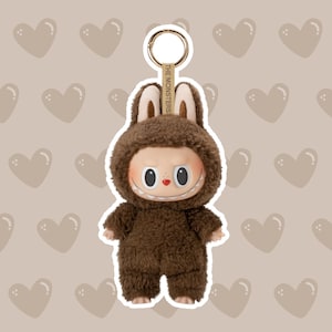 Labubu Sticker -Exciting Macaron Chestnut Cocoa | Kawaii Vinyl Sticker for Laptop, Journal, Water Bottle, Scrapbook