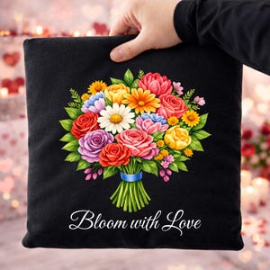 Bloom With Love PNG, Floral Valentine 2026, Valentine Suncatcher (Digitaler Download)