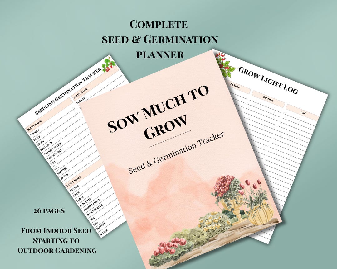 Seed Starting & Germination Tracker Printable | Indoor to Outdoor ...