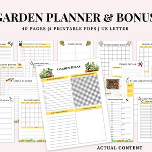 Raised Garden Bed & Grow Bag Planner Printable – Vegetable Journal and Harvest Tracker | BONUS Seed and Bloom Log image 4