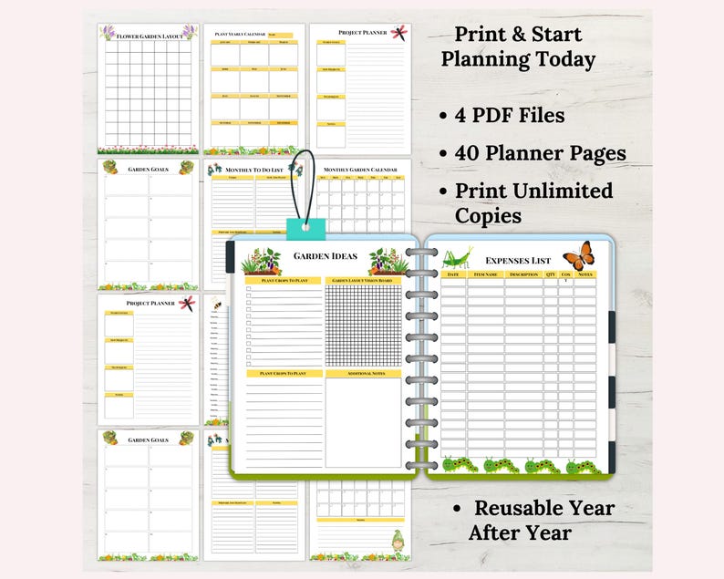 Raised Garden Bed & Grow Bag Planner Printable – Vegetable Journal and Harvest Tracker | BONUS Seed and Bloom Log image 5