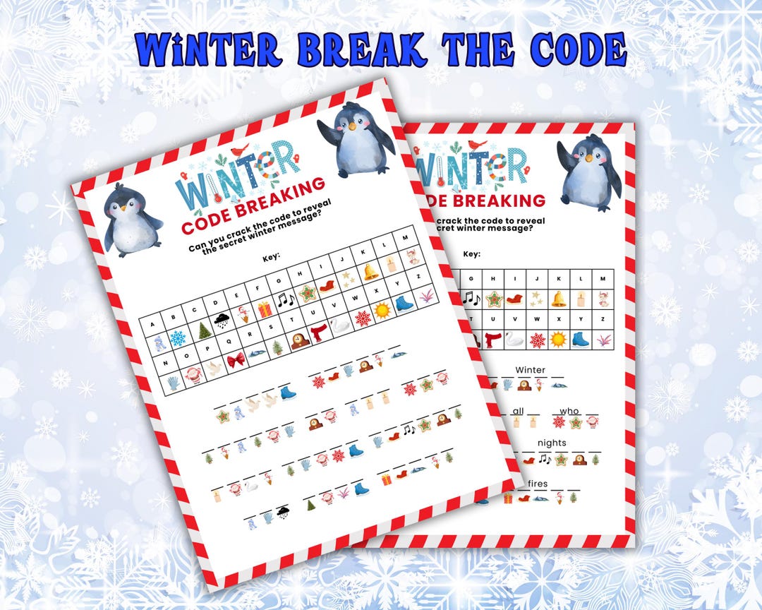 Winter Crack the Code Puzzle Game for Kids | Secret Message Classroom ...