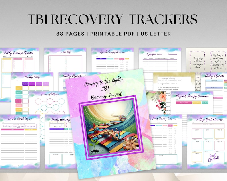 TBI Recovery Therapy Journal | Printable Daily Rehab Tracker for Brain ...