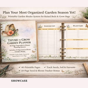 Raised Garden Bed & Grow Bag Planner Printable – Vegetable Journal and Harvest Tracker | BONUS Seed and Bloom Log image 3
