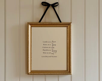 Woodland Nursery Decor, Minimal Woodland Animals Quote Printable Wall Art, Cottagecore Vintage Nursery Art, Kids Room Art