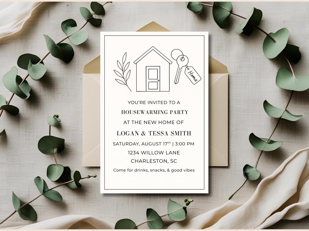 Editable House Warming Invitation Template, House Warming Party Invite ...