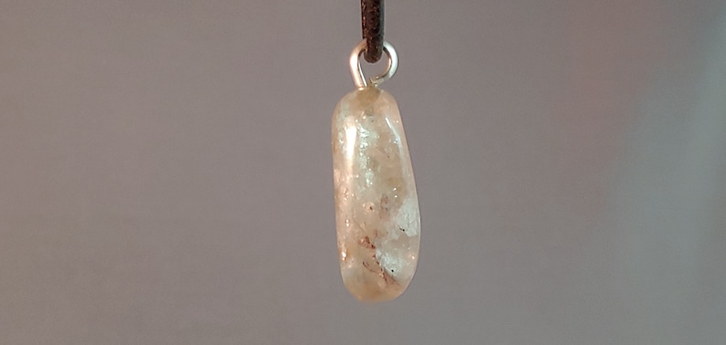 12 in x 1 14 in Smokey Quartz Handmade Pendant Inlaid with Silver Rings and Carnelian Gemstone