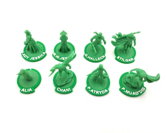Dune: War for Arrakis Leaders Rings | 3D Printed Bases with Names | Hero Stands | Board Game Accessories | InsertForge