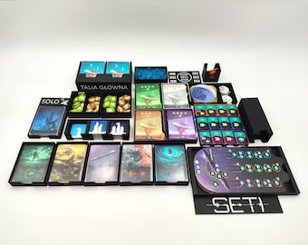 SETI Insert | 3D Printed Organizer & Storage | SETI Game Accessory | Game Box Organizer | Board Game Insert | InsertForge