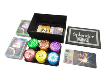 Splendor Marvel Box | Splendor Travel box | Board Game Storage | Board Game insert | Compact Carry Case | 3D Printed Organizer | InsertForge
