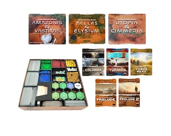 Terraforming Mars Insert | All Expansions Organizer | 3D Printed Board Game Storage | Terraforming Mars Storage | All in One | InsertForge
