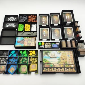 Pirates of Maracaibo-insats | Commanders-expansion | Nya galjonsfigurer | 3D-utskriven organisatör och förvaring | Brädspel | InsertForge