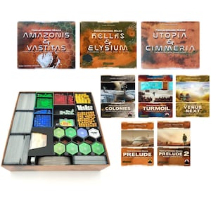 Terraforming Mars Insert | All Expansions Organizer | 3D Printed Board Game Storage | Terraforming Mars Storage | All in One | InsertForge