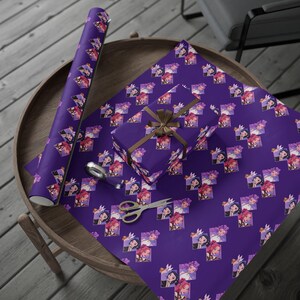 Kpop Demon Hunters Wrapping Paper | Purple Anime Gift Wrap, K-Pop Aesthetic Present Paper, Demon Slayer Inspired, Bold Illustrated Gift Wrap image 15
