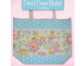 French Flower Market Tote Bag