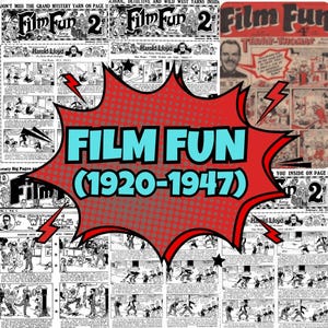 Film Fun Comic PDF |120 issue| Vintage UK Comedy Comic | Movie Star Comics | Charlie Chaplin | Laurel & Hardy | Digital Download Humor Comic