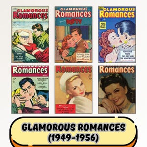 Glamorous Romances 52 issue Vintage Comic Book (1950s) | Classic Romance Comic | Golden Age Love Story | Retro Girl Art | Comic Lover Gift