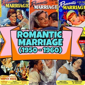 Romantic Marriage Comic |18 issues  Vintage Love Story PDF | 1950s Romance Comic Book | Golden Age Digital Download | Printable Retro Comic