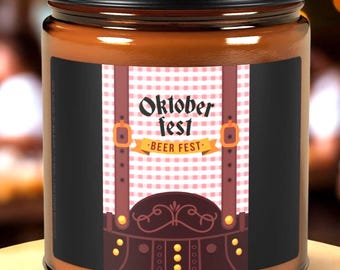 Oktoberfest BEER FEST Scented Candle | German Festival Decor | Bavarian Party Gift