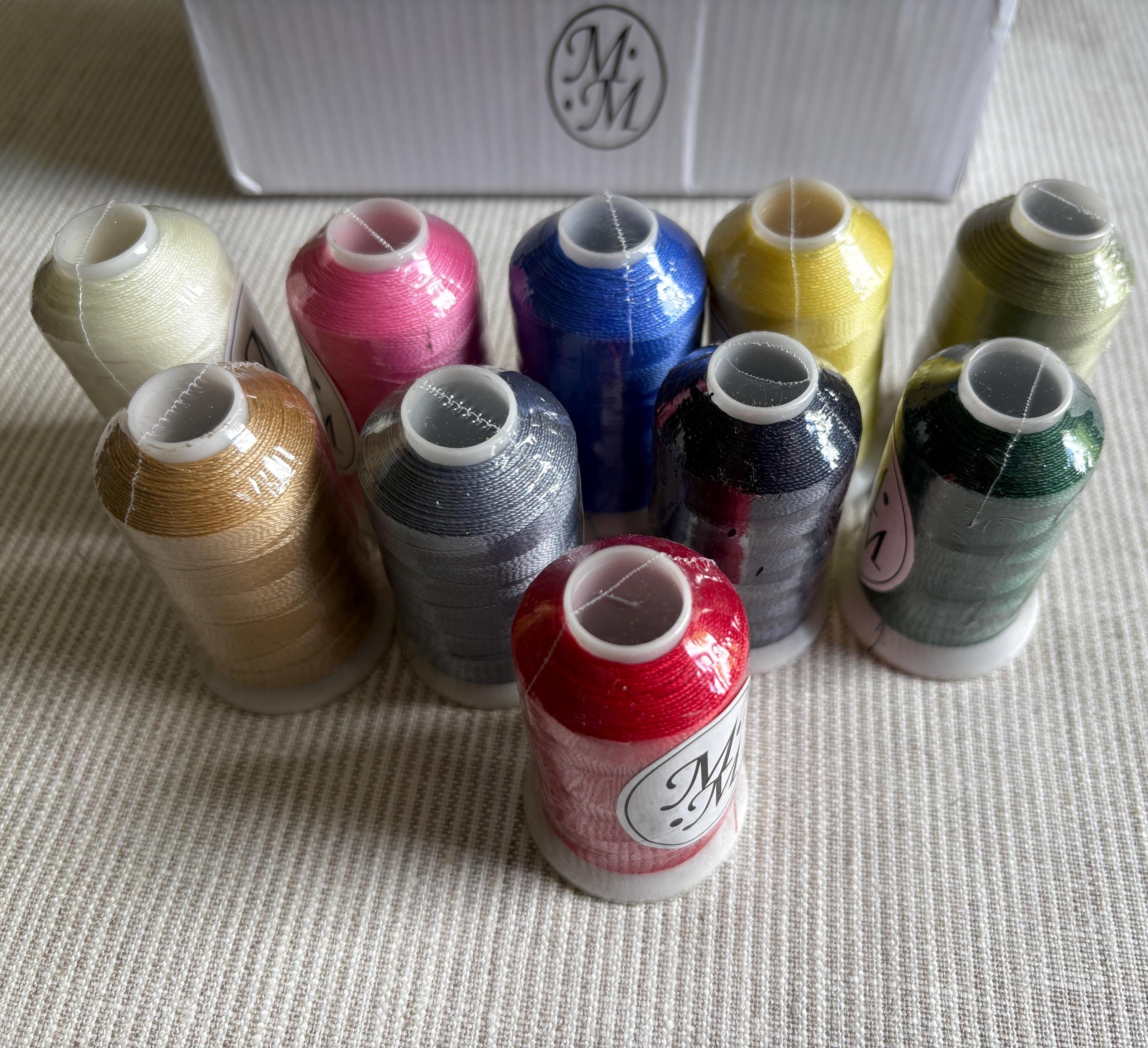 Polyester Sewing Thread Set: 10 Bonded Reels, Tex45, 40S - Machine ...