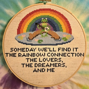 The Rainbow Connection Kermit The Muppets Cross-Stitch Pattern