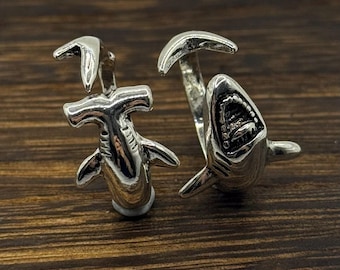 Adjustable Shark Rings – Hammerhead & Classic Designs, Silver/Gold Tones