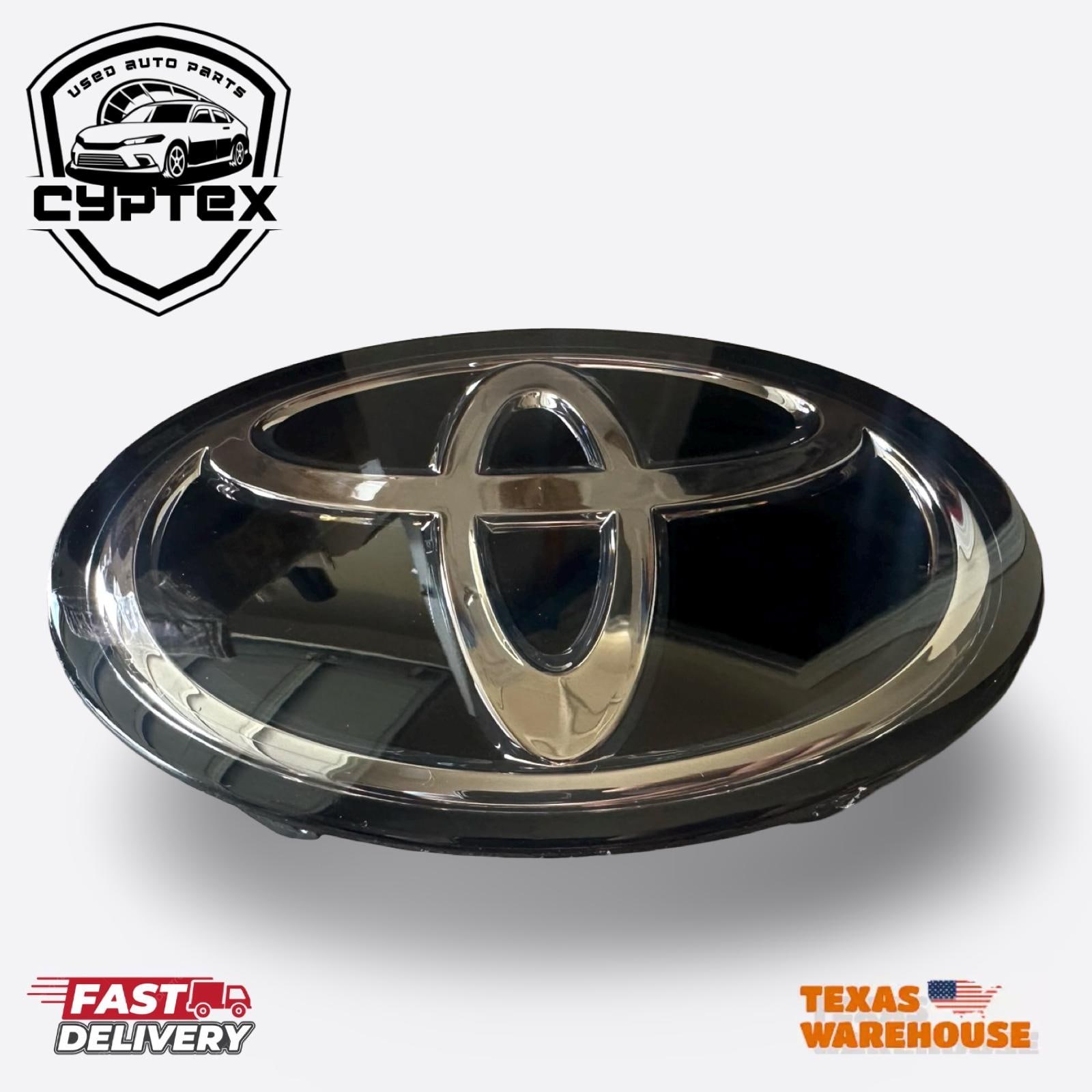 Toyota Corolla Front Grille Emblem – Fits 2009-2013, Black Chrome & Plastic, Honeycomb Style