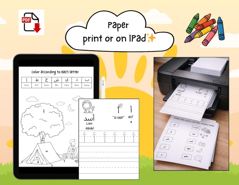 Bilingual Arabic Alphabet Workbook: Letter Tracing, Joining Practice