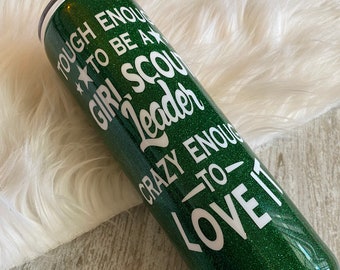 Girl Scout glitter tumbler