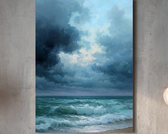 Stampa Su Tela Ivan Aivazovsky – “Tempesta In Arrivo” – Quadro D'Arte Moderna Per Parete, 20x30 Cm – Idea Regalo, Decorazione Casa