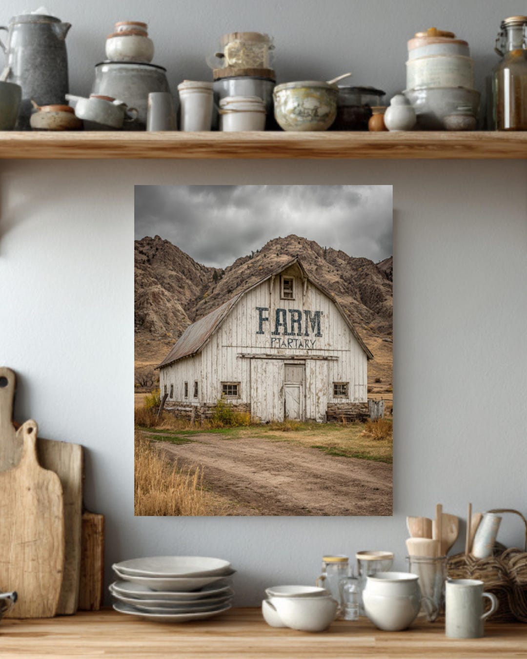 Rustic White Barn Photography Print: Vintage Farmhouse Wall Art - Etsy