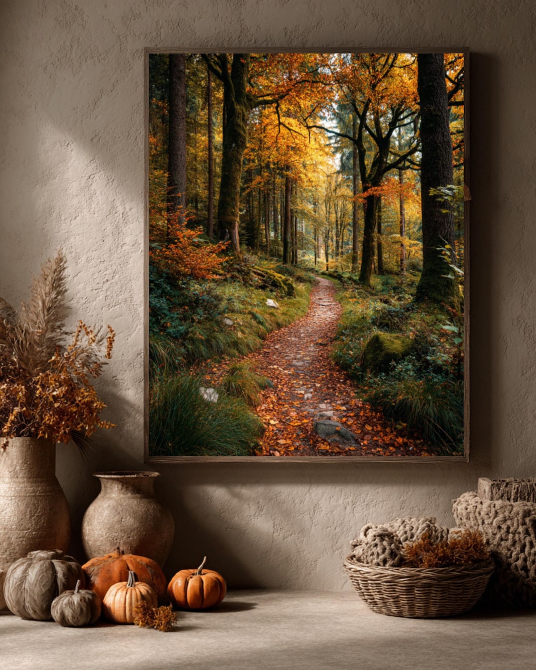 Autumn Forest Trail Photo Print: Golden Fall Nature Wall Art - Etsy