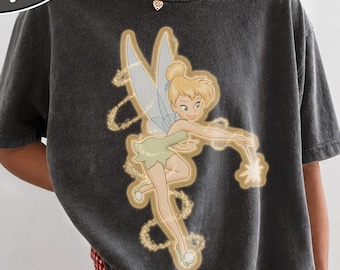 Vintage Comfort Colors Disney Peter Pan Tinker Bell Shirt, Tinkerbell Princess Shirt, Retro Y2K Disney Princess Shirt, Fairy Style Shirt