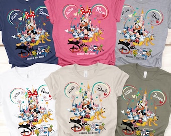 Camiseta personalizada de viaje familiar a Disney, camiseta de viaje a Disney 2026, camiseta de Minnie y Mickey, camiseta de vacaciones familiares a juego de Disney, camiseta de Disneyland