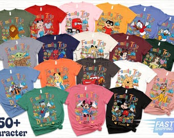Camisetas familiares vintage de Disney 2026, camisetas de vacaciones familiares 2026, camisetas de Disney Castle 2026, camisetas de Disney 2026, camisetas con nombre personalizado