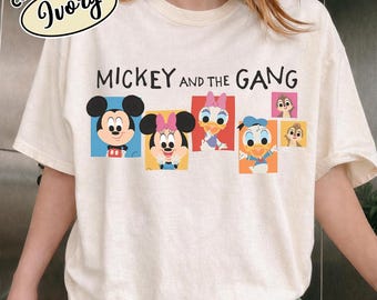 Camiseta linda de Disney Mickey y su pandilla, camiseta de vacaciones Disney, camisetas familiares Disney, camisetas Disneyworld, camisetas familiares Disney a juego