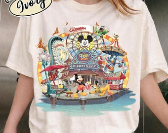 Camiseta vintage de Disneyland California con colores cómodos, camiseta exclusiva de Mickey y sus amigos, camiseta familiar de viaje a Disney, camiseta de vacaciones familiares de Disney