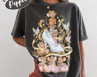 Comfort Colors® Jaq & Gus Gus Shirt, Disney Cinderella's Sewing Club Shirt, Disneyland Cinderella Est 1950 T-Shirt, Disney Princess Sewing Shirt