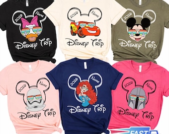 Camisetas familiares Disney, camisetas familiares Disney, camisetas Disneyworld, camisetas Disneyland, camisetas Disney Vacation, camisetas personalizadas de todos los personajes, camisetas a juego