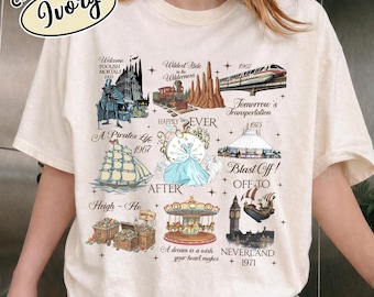 Camiseta retro de Disneyland Resort: El lugar más feliz del mundo, Camiseta de los parques Disneyland, Camiseta de Magic Kingdom, Camisetas de Disneyworld, Viaje familiar a Disney