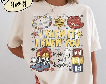 Retro I Knew It I Knew You Were Turning 5 Shirt, Swifts and Toy Story 5 Shirt, Disneyland Swifts Toy Story 5 Birthday,Toy Story Birthday tee